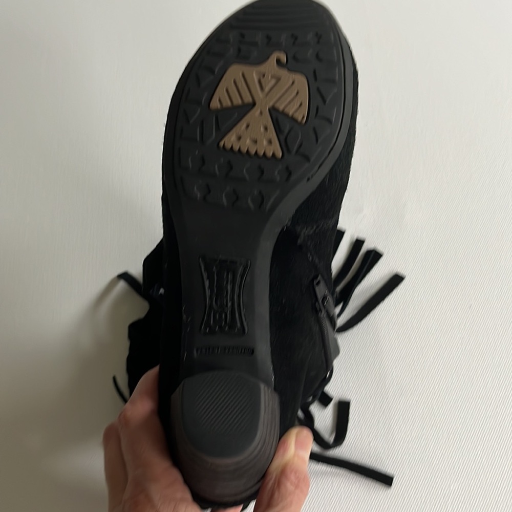 Vintage Born fringed black suede booties - Picture 6 of 12